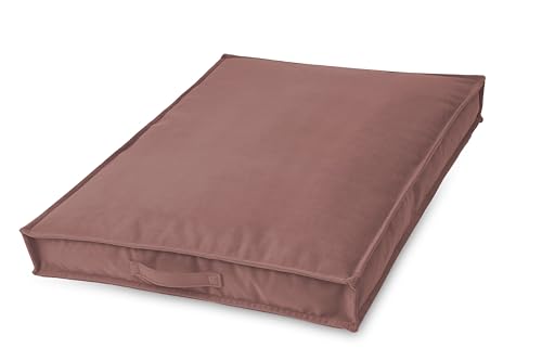 BARRY & LUCY ® Hundebett Grosse Hunde- Hundematte Hundematratze flauschig Haustierbett waschbar M 90x70cm, dunkelrosa von BARRY & LUCY