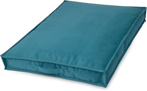 BARRY & LUCY ® Hundebett Grosse Hunde- Hundematte Hundematratze flauschig Haustierbett waschbar M 90x70cm, türkis von BARRY & LUCY