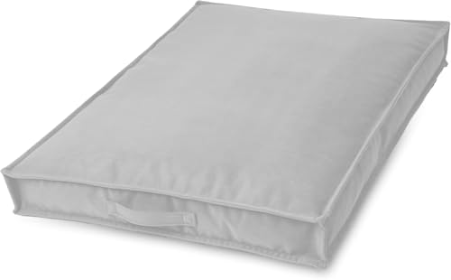BARRY & LUCY ® Hundebett Grosse Hunde- orthopädisch Hundematte Hundematratze flauschig Haustierbett waschbar M 90x70cm, Silber von BARRY & LUCY