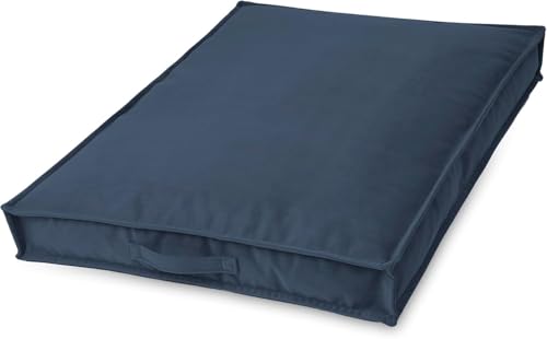BARRY & LUCY ® Hundebett Grosse Hunde- orthopädisch Hundematte Hundematratze flauschig Haustierbett waschbar M 90x70cm, dunkelblau von BARRY & LUCY