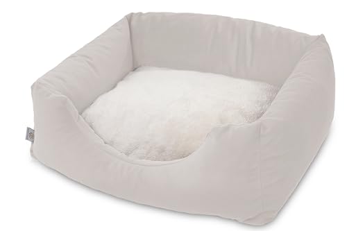 BARRY & LUCY® Hundebett Hundekissen Hundeschlafmatte Hundematte Hundematratze Hundekorb Liegekissen Weiches Kissen Elastische Füllung viele Farben (Misty Silber S (60x40) von BARRY & LUCY