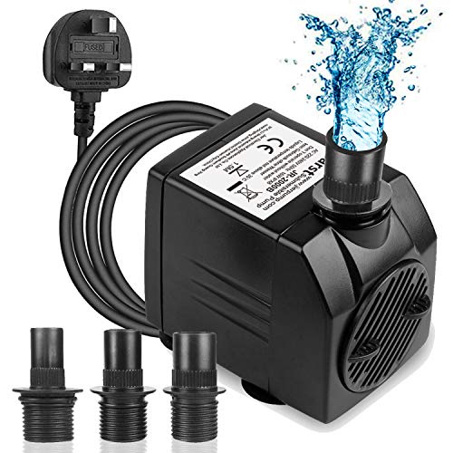 BARST 3000 l/h Tauchwasserpumpe, ultra-leise Aquariumpumpe für Springbrunnen, Pool, Aquarium, Teich, Hydrokultur, Statuen mit 4 Srtong-Saugnäpfen, 3 Düsen und 5 m Netzkabel, 60 W BARST 3000 l/h Tauchwasserpumpe, ultra-leise Aquariumpumpe für Springbrunnen, Pool, Aquarium, Teich, Hydrokultur, Statuen mit 4 Srtong-Saugnäpfen, 3 Düsen und 5 m Netzkabel, 60 W von BARST
