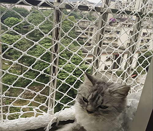 BASHI Belüftetes Katzenschutznetz, Langlebiges Katzenschutznetz, Hohe Sichtbarkeit Balkonnetz für Ihre Katzen, Anti-Fall Balkonfenster Treppenschutznetz von BASHI