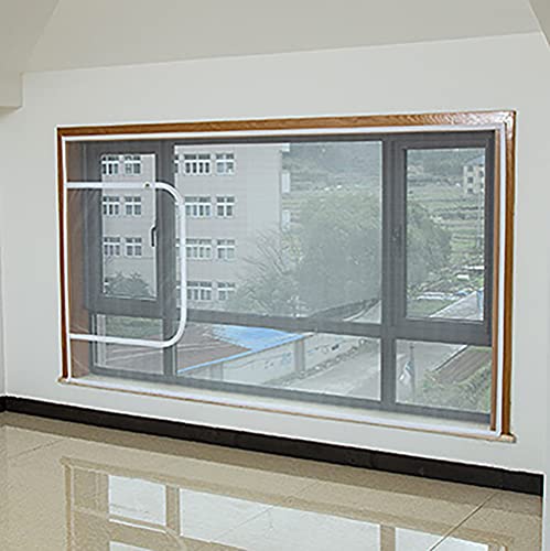 BASHI Fensterschutznetz für Katze, Langlebiges Anti-Mücken-Fensternetz mit Reißverschluss, Anti-Moskito Insekten Selbstklebendes Fensternetz, zuschneidbar von BASHI