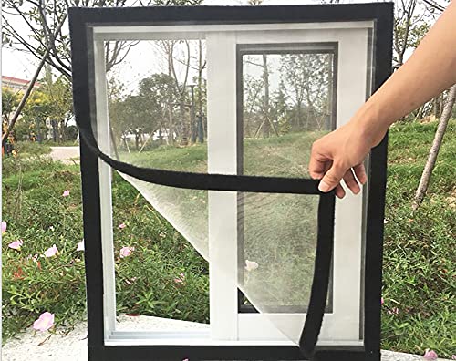 BASHI Fensterschutznetz für Katze, Transparentes Sicherheitsnetz, Fensterschutzgitter mit Selbstklebeband, Anti-Mücken-Fenster Insektenschutznetz von BASHI