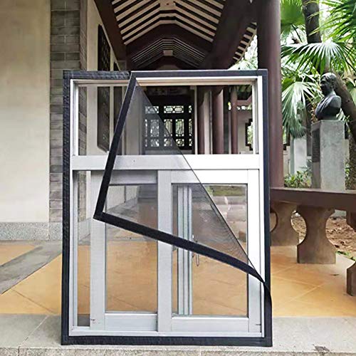 BASHI Fliegengitter für Fenster gegen Mücken, praktische Katzennetz, halbtransparent, Sicherheits-Fensterschutznetz mit selbstklebendem Klebeband von BASHI