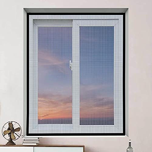 BASHI Halbtransparentes Fenstergitter, selbstklebend, Mückennetz, ungiftig und geruchlos, langlebiges Fiberglas-Fenstergittergewebe von BASHI