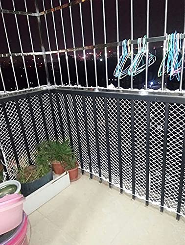 BASHI Katzenschutznetz für Balkon Fenster Treppe, Anti-Fall Haustier Sicherheit Mesh Zaun Langlebig Sicherheitsnetz mit Befestigungsseil, Hohe Sichtbarkeit Weiß Netz von BASHI