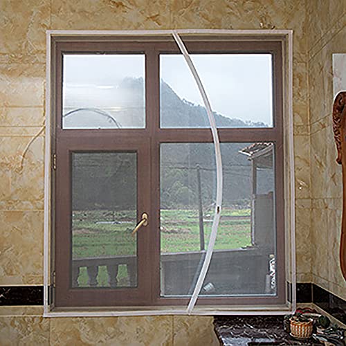 BASHI Langlebiges Fenstergitter Netz Katze Haustiere Schutz Fenster Netz mit Reißverschluss effizient und transparent Selbstklebend Fliegengitter Fenster Netz von BASHI