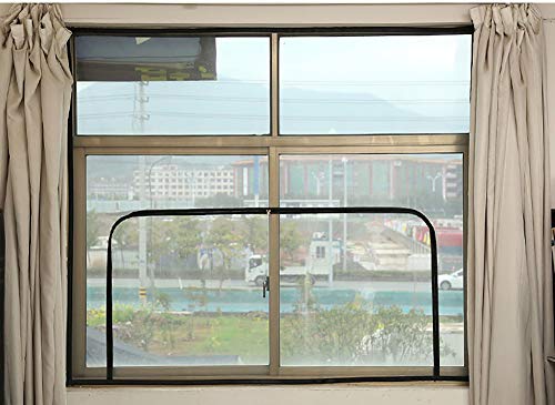 BASHI Sichtschutznetz mit Reißverschluss, praktisches Katzenschutznetz, abnehmbar, waschbar, Universal-Fensternetz für Aluminiumlegierungsfenster/Holzfenster von BASHI