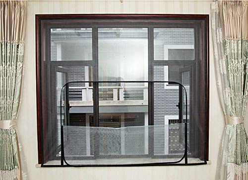 BASHI Universal-Schutznetz für Balkonfenster, praktisches halbtransparentes Fenstergitter, langlebiges Fenstergitter für Aluminium-Legierung und Fensterflügel von BASHI