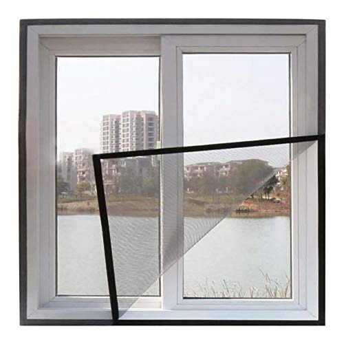 BASHI Universal Transparent Fenstergitter Robustes PVC Fiberglas Fenster Gitter mit Selbstklebeband Praktisches Fensterschutznetz Katzenschutz von BASHI