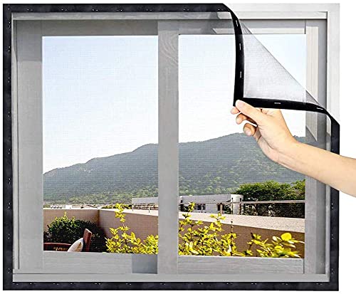 BASHI Verstellbares Fensterschutznetz für Katze, transparent, Anti-Fall Katzenfensterrahmennetz, Selbstklebendes Fliegengitter, Moskitonetz, einfach zu bedienen von BASHI