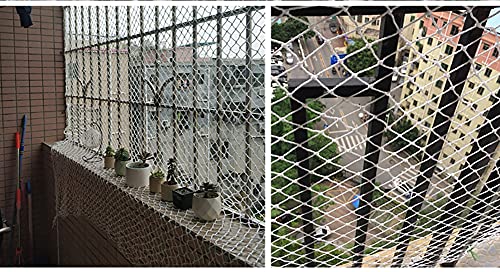 BASHI Weißes gewebtes Sicherheitsnetz für Haustiere, Katze, Anti-Kallschutznetz für Balkon, Fenster, Treppen, hohe Sichtbarkeit, abnehmbares waschbares Schutznetz von BASHI