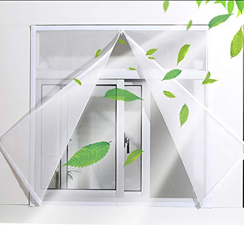 BASHI Weißes halbtransparentes Fenstergitter, einfache Installation, Fenstergitter mit selbstklebendem Klebeband, robustes und langlebiges PVC-Fensterschutzgitter von BASHI