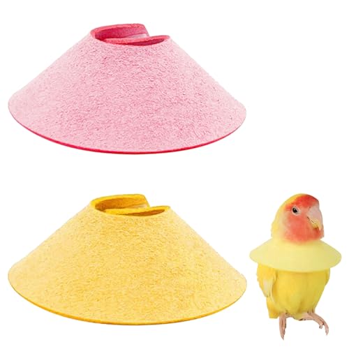 2 Stück weiche Halsbänder für Vögel, Elisabethanisches Anti-Biss für Papageien, Papageienhalsband, Pet Papagei Anti-Biss Elisabethan Halsbänder, weiches Nackenschutzhalsband von BASTOUR