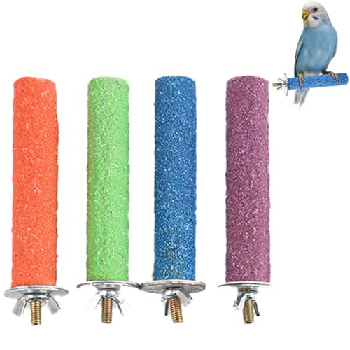 4 Stück Sitzstangen für Papageien Trespolo für Papageien Zubehör Spielzeug für Papageien 15 cm Vogel Kauspielzeug Zubehör Nägel Sitzstange Pfote Papageienspielzeug (zufällige Farbe) von BASTOUR