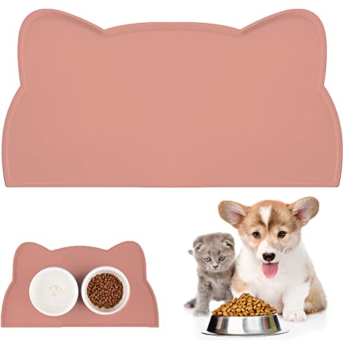 BASTOUR Futternapf für Hunde und Katzen, wasserdicht, Silikon, Futtermatte, Katzenfutter, Matte für Tiere, rutschfest, Unterseite Futternäpfe für Tiere, 47 x 26 cm von BASTOUR