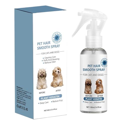 Fellpflegespray für Hunde, Fellspray Hund, Fellglanzspray für einfache Kämmbarkeit, Fellpflege Spray Hund, Entfilzungsspray Hunde, Sanfte Fellpflege für Hunde & Katzen, 100ml Fellpflegespray für Hunde, Fellspray Hund, Fellglanzspray für einfache Kämmbarkeit, Fellpflege Spray Hund, Entfilzungsspray Hunde, Sanfte Fellpflege für Hunde & Katzen, 100ml von BASTOUR