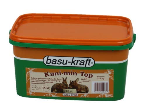 BASU Kani Min Top 3,5 kg - mineralstoffreiches pelletiertes Ergänzungsfutter mit Vitaminen Mengen- und Spurenelementen für Kaninchen von BASU