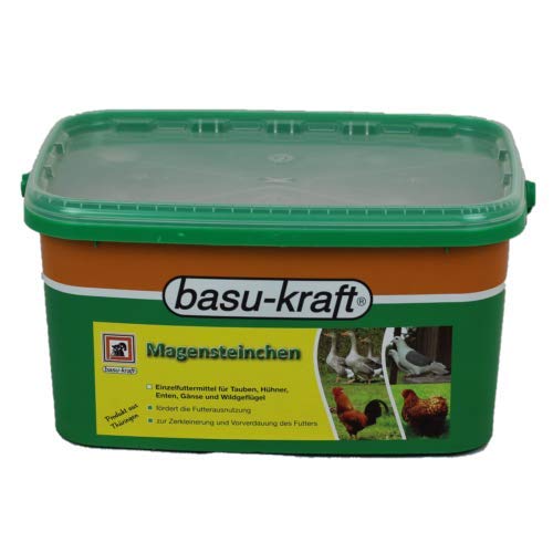 BASU Magensteinchen 7 kg Eimer für Geflügelküken und Tauben zur Zerkleinerung und Vorverdauung des Futters von BASU