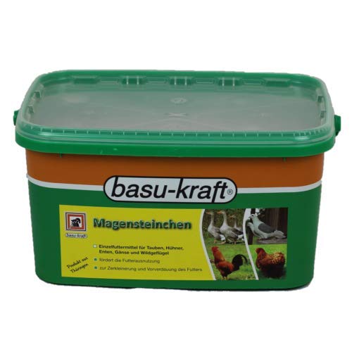 BASU Magensteinchen 7 kg Eimer für Geflügelküken und Tauben zur Zerkleinerung und Vorverdauung des Futters von Guoml