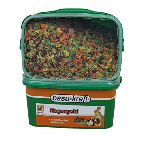 BASU Nagergold 3 kg - Alleinfutter für Kleinnager - Meerschweinchen - Zwergkaninchen von BASU