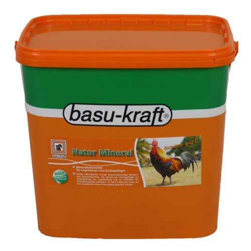 BASU Natur-Mineral 14 kg - Mineralfutter für Geflügel - bedarfsdeckende Mineralstoffversorgung ohne Vitamine Tierfutter Geflügelfutter von BASU