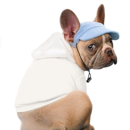 Hunde Baseballmütze - Basecap Verstellbar Sonnenschutz - Hut Hundecap mit Ohrlöchern - Hunde Sonnenhut Benutzt für Sonnenschutz (Salbeiblau, M) von BASVII