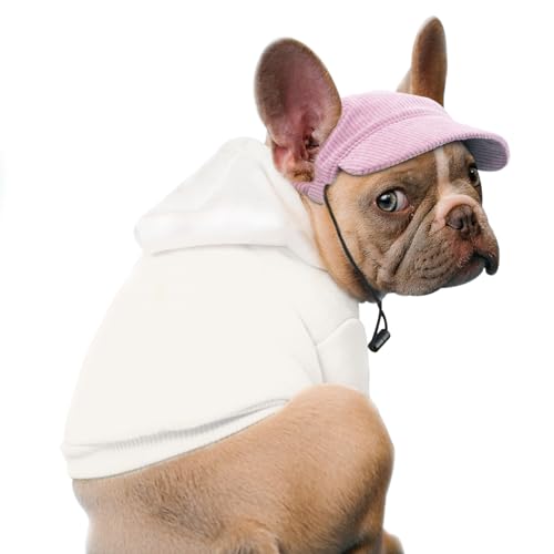Hunde Baseballmütze - Basecap Verstellbar Sonnenschutz - Hut Hundecap mit Ohrlöchern - Hunde Sonnenhut Benutzt für Sonnenschutz - Hunde Mütze Geeignet für kleine, mittlere und große Hunde (M, Rosa) von BASVII