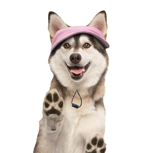 Hunde Baseballmütze - Basecap Verstellbar Sonnenschutz - Hut Hundecap mit Ohrlöchern - Hunde Sonnenhut Benutzt für Sonnenschutz - Hunde Mütze Geeignet für kleine, mittlere und große Hunde (XL, Rosa) von BASVII