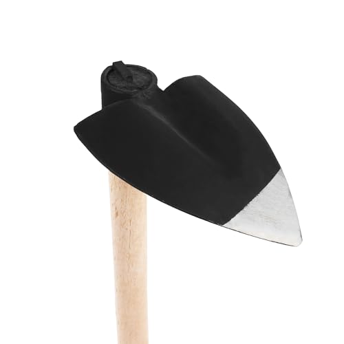 BAUSTER Gartenhacke 110 cm - Handhacke aus Schmiedeeisen für Unkrautentfernung und Bodenlockerung - Ergonomischer Holzgriff, ideal für Gemüsebeete und Blumenbeete von BAUSTER