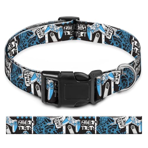 BAYCUFKQ Hundehalsband, niedliches Haustierhalsband, verstellbar für große Hunde, weiche Hundehalsbänder mit Schnellverschluss-Schnalle zum Spazierengehen, Laufen, blaues Spiel BAYCUFKQ Hundehalsband, niedliches Haustierhalsband, verstellbar für große Hunde, weiche Hundehalsbänder mit Schnellverschluss-Schnalle zum Spazierengehen, Laufen, blaues Spiel von BAYCUFKQ