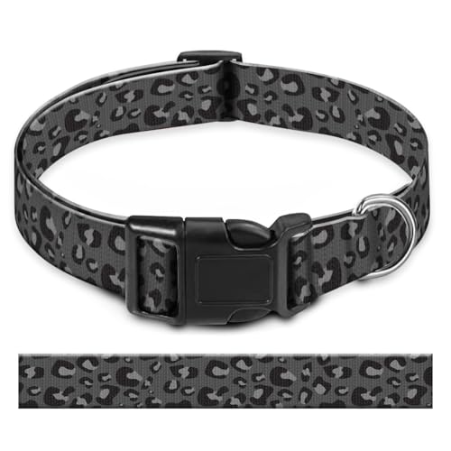 BAYCUFKQ Hundehalsband, niedliches Haustierhalsband, verstellbar für große Hunde, weiche Hundehalsbänder mit Schnellverschluss-Schnalle zum Spazierengehen, Laufen, schwarze Leoparden-Punkte BAYCUFKQ Hundehalsband, niedliches Haustierhalsband, verstellbar für große Hunde, weiche Hundehalsbänder mit Schnellverschluss-Schnalle zum Spazierengehen, Laufen, schwarze Leoparden-Punkte von BAYCUFKQ