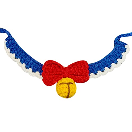 Süßes Blaues Strickband Für Hundehalsband Dekorativ Für Halsband Personalisiert Gestrickt Für Halsbänder Einfach Zu Tragendes Halsband von BAYORE