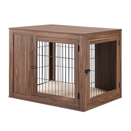 Holz Indoor Hundekäfig Schrank Tierkäfig mit abschließbarer Tür Hundehütte für mittelgroße Hunde mit Türriegel 2 Verriegelungen für kleine Hunde bis mittelgroße Hunde Hundehaus. (Color : 1, Size : 1 von BAYTEWJX