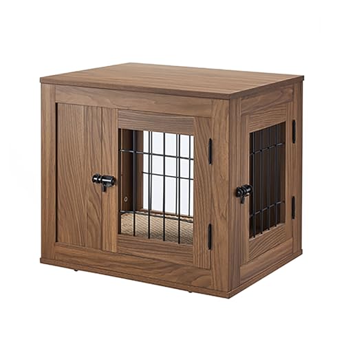 Holz Indoor Hundekäfig Schrank Tierkäfig mit abschließbarer Tür Hundehütte für mittelgroße Hunde mit Türriegel 2 Verriegelungen für kleine Hunde bis mittelgroße Hunde Hundehaus. (Color : 1, Size : 5 von BAYTEWJX