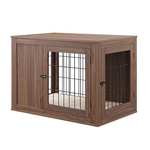 Holz Indoor Hundekäfig Schrank Tierkäfig mit abschließbarer Tür Hundehütte für mittelgroße Hunde mit Türriegel 2 Verriegelungen für kleine Hunde bis mittelgroße Hunde Hundehaus. (Color : 1, Size : 9 von BAYTEWJX