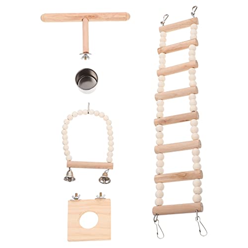 BAZEITFLOW 1satz Teile Hamster Kletterspielzeug Aus Holz Vogelspielzeug Mit Schaukel Und Plattform Für Hamster Meerschweinchen Und Vögel Langlebiges Und Sicheres Spielzeug Aktivität Und BAZEITFLOW 1satz Teile Hamster Kletterspielzeug Aus Holz Vogelspielzeug Mit Schaukel Und Plattform Für Hamster Meerschweinchen Und Vögel Langlebiges Und Sicheres Spielzeug Aktivität Und von BAZEITFLOW