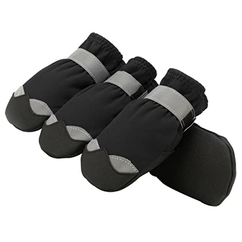 BAZEITFLOW 1 Satz Haustier-Anti-Ski-Stiefel Greifer Hundeschutz mit Hund winterschuh Hundestiefel wasserdicht Griff Pfote Hunde Regenstiefel Wanderschuhe für Hunde Nylon Black BAZEITFLOW 1 Satz Haustier-Anti-Ski-Stiefel Greifer Hundeschutz mit Hund winterschuh Hundestiefel wasserdicht Griff Pfote Hunde Regenstiefel Wanderschuhe für Hunde Nylon Black von BAZEITFLOW