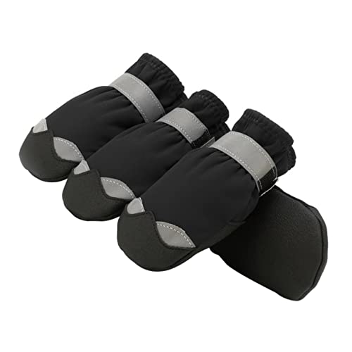 BAZEITFLOW 1 Satz Haustier-Anti-ski-Stiefel Pfote Haustier Booties Schnee Griffe Beschützer wasserdichte Hundestiefel Hundeschuhe Für Groß Klein Schutz Black Nylon BAZEITFLOW 1 Satz Haustier-Anti-ski-Stiefel Pfote Haustier Booties Schnee Griffe Beschützer wasserdichte Hundestiefel Hundeschuhe Für Groß Klein Schutz Black Nylon von BAZEITFLOW