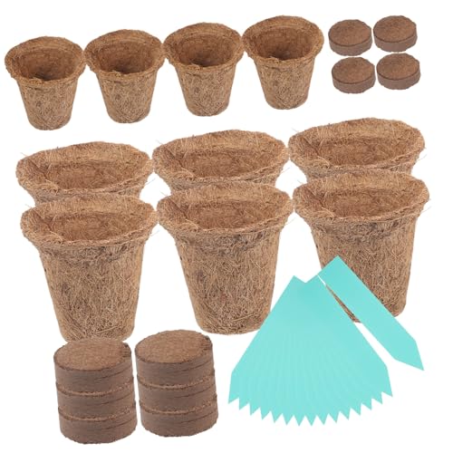 BAZEITFLOW 1 Satz Kokospalmen pfannen saftig Pflanzen Anlage Hydrokultur-Gartenset pflanzetiketten Plant Lighting blumenbank Plant pots Pflanztöpfe für die Gärtnerei Gartenbedarf PVC von BAZEITFLOW