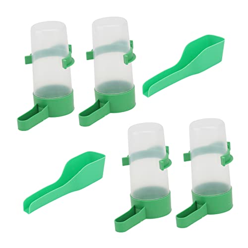 BAZEITFLOW 1 Satz Vogeltränke Automatische Haustierfuttermittel Spender Kaninchen Vogelkäfig Käfige Trinker Behälter Brunnen Wasser Schüssel Hirse Haustier -trinkschale Green Plastik von BAZEITFLOW