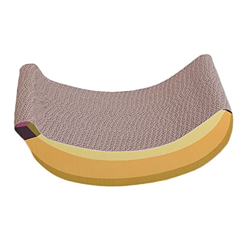 BAZEITFLOW 1 Stück Banana Corrugated Cat Kratzbaum Katzenbett Katzenminze Kratzunterlagen Für Wohnungskatzen Kätzchen Kratzbrett Katze Kratzmatte Katze Kuscheltier Katze Kratzt Yellow von BAZEITFLOW