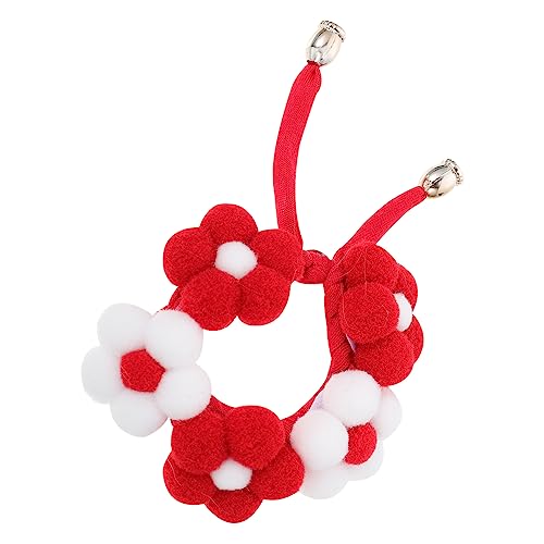 BAZEITFLOW 1 Stück Haustierhalsband Für Mini Hunde Klein Bestickt Kragen Katzenhalsband Welpenhalsband Haustier Hals Schild Halsband Katze Katzenhalsbänder Rot Haarball von BAZEITFLOW