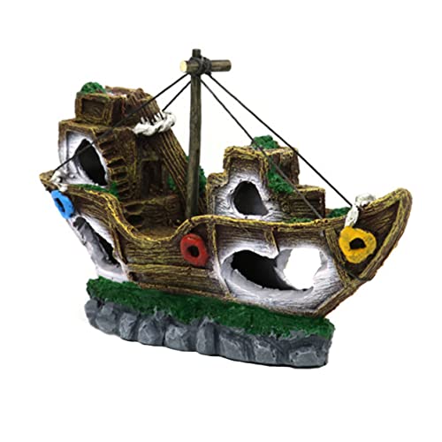 BAZEITFLOW 1 Stück Piratenschiff Ornamente Piratendekor Landschaftsbau LED Boot Fischaquarium Piratenschiff Aquarium Dekorationen Große Landschaft Versunkenes Piratenschiff Aquarium BAZEITFLOW 1 Stück Piratenschiff Ornamente Piratendekor Landschaftsbau LED Boot Fischaquarium Piratenschiff Aquarium Dekorationen Große Landschaft Versunkenes Piratenschiff Aquarium von BAZEITFLOW