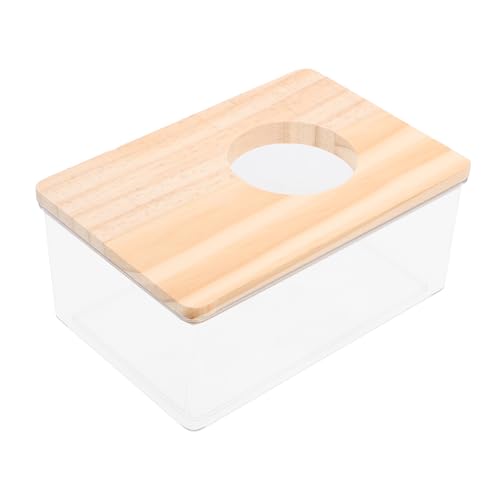 BAZEITFLOW 1 Stück Schachtel Sandbad für Hamster Sandbadschale Hamstertopf Sand transparent Wurf Zobel Hamster Toilette Hamster klo badewanne Haustiere Ratten -Versteck Sandbadezimmer Acryl von BAZEITFLOW