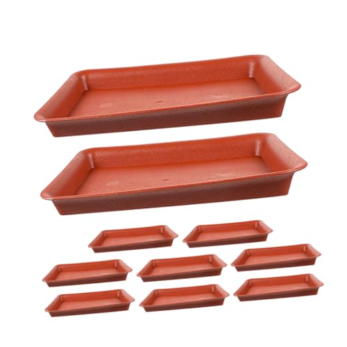 BAZEITFLOW 10 Stück Blumentopf Tablett Walzwerk Blumentopf-untersetzer Rechteckig Pflanzenwasserschale Pflanzentopfschalen Eingetopft Wasserauffangbehälter Für Pflanzen Anlage Gitter Rot Pp BAZEITFLOW 10 Stück Blumentopf Tablett Walzwerk Blumentopf-untersetzer Rechteckig Pflanzenwasserschale Pflanzentopfschalen Eingetopft Wasserauffangbehälter Für Pflanzen Anlage Gitter Rot Pp von BAZEITFLOW