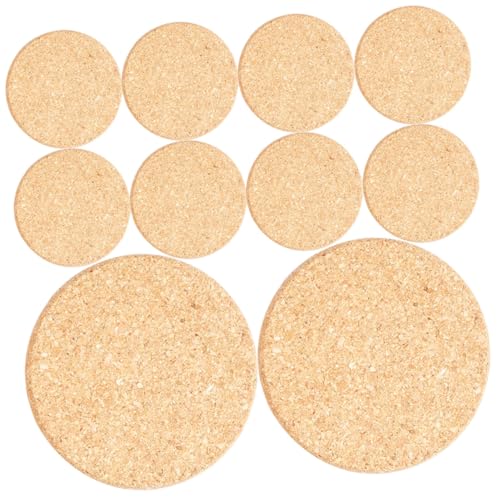 BAZEITFLOW 10 Stück Blumentopfmatte Kork Kindergarten pflanzenmatte Pflanzen untertopf Pflanzentopf Untersetzer Pflanzen Topf Untersetzer Pflanzen-Untersetzer-Matte runder Pflanzenuntersetzer von BAZEITFLOW