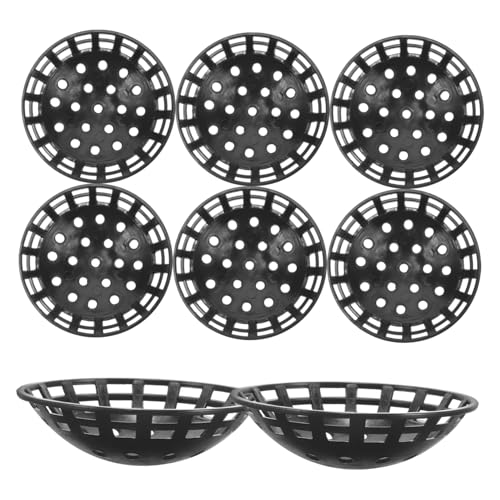 BAZEITFLOW 10 Stück Hydrophobe Abdeckung für Orchideentöpfe Drainagegitter für Blumentöpfe Pflanzen drinnen Pads Kindergarten Basispolster Basiskissen Bonsai-Topfmatten Plastik Black von BAZEITFLOW